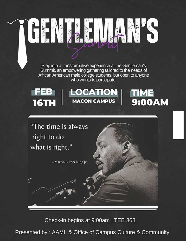 African American Male Initiative 2024 Gentleman's Summit graphic.